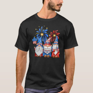 T-shirt 4 juillet Gnomes américains célébrant l'indépendan