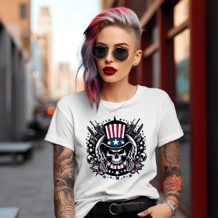 T-shirt 4 juillet gothique américain