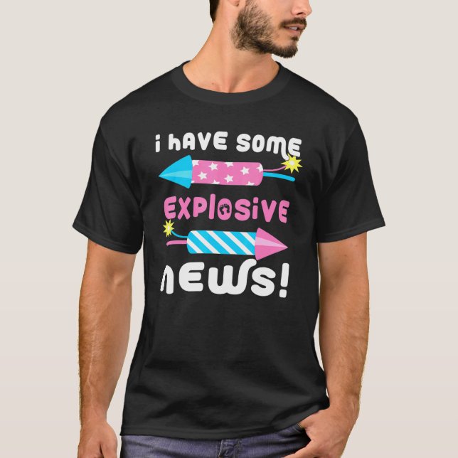 T-shirt 4 Juillet Grossesse Faire-part Attendu Mo (Devant)