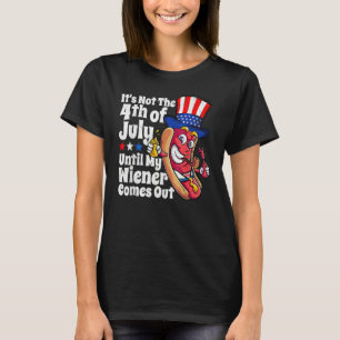 T-shirt 4 juillet Hot Dog Wiener Sortit L'Humour Adulte