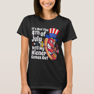 T-shirt 4 juillet Hot Dog Wiener Sortit L'Humour Adulte