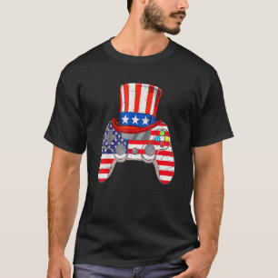 T-shirt 4 juillet jeu vidéo American Flag Uncle Sam Gam