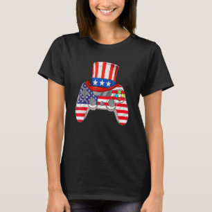T-shirt 4 juillet jeu vidéo American Flag Uncle Sam Gam
