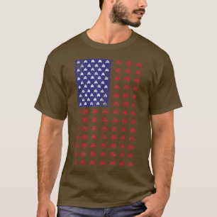T-shirt 4 juillet jeu vidéo Gamer 80s Arcade USA Drapeau K