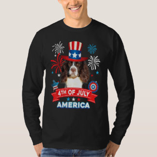 T-shirt 4 juillet jour de fête patriotique English Springe