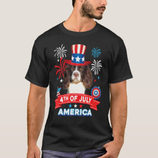 T-shirt 4 juillet jour de fête patriotique English Springe