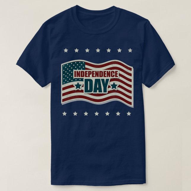 T-shirt 4 juillet jour de l'indépendance (8) (Design devant)