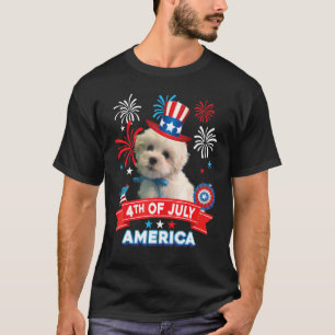 T-shirt 4 juillet Jour Patriotique Coton De Tulear Chien I