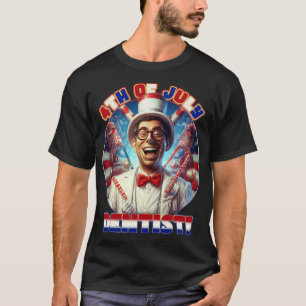 T-shirt 4 juillet joyeux dentiste