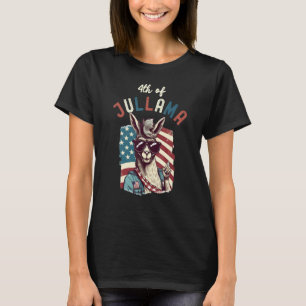 T-shirt 4 juillet Jullama  Drapeau américain rétro Ll