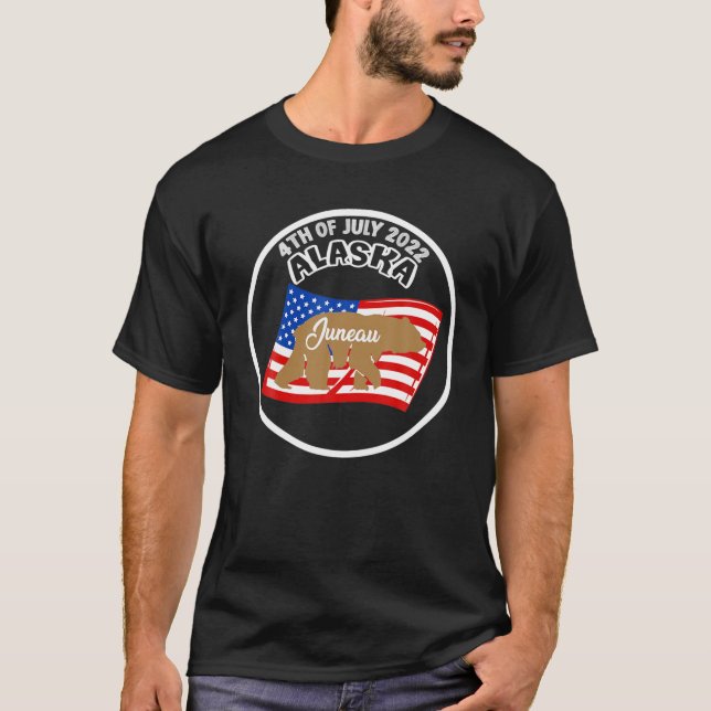 T-shirt 4 juillet Juneau Alaska (Devant)