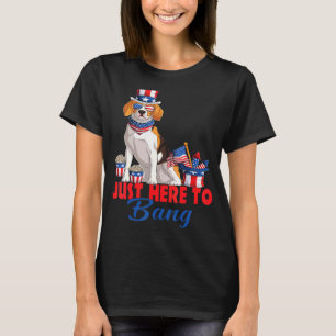 T-shirt 4 juillet Juste Ici Pour Banquer Avec Un Patriotiq