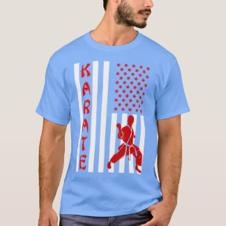 T-shirt 4 juillet Karate Patriotique Fighter Karate