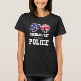 T-shirt 4 juillet Le Thermostat Polices La Desig Hilarieus