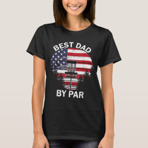 T-shirt 4 juillet Meilleur Papa Par Disc Golf Hommes Pères