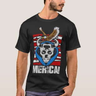 T-shirt 4 juillet Négociant Merica Drapeau Américain Fier 