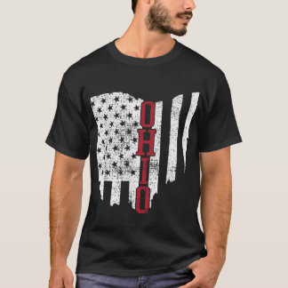 T-shirt 4 juillet Ohio États-Unis Drapeau américain Vintag