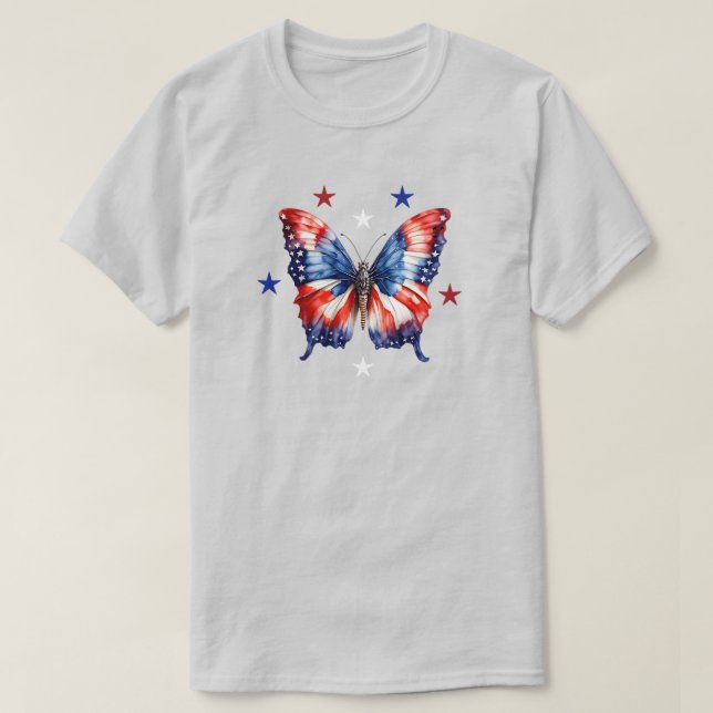 T-shirt 4 juillet papillon (Design devant)