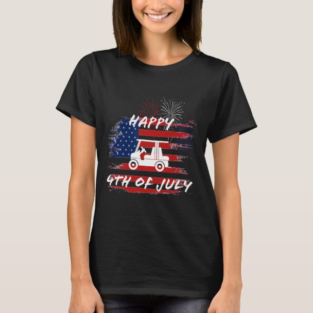 T-shirt 4 juillet Parade de Looping Golf Panier Ameri (Devant)