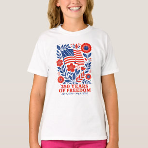 T-shirt 4 juillet Patriotique 250e anniversaire 250 ans