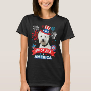 T-shirt 4 juillet Patriotique Day Westie Dog Independence
