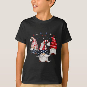 T-shirt 4 juillet Patriotique Gnomes Funny mignon U améric