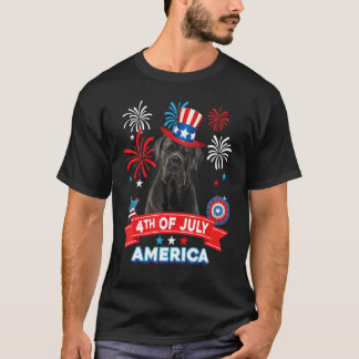 T-shirt 4 juillet Patriotique Jour Canne Corso Chien Indép