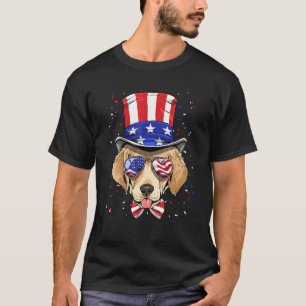 T-shirt 4 juillet Patriotique Labrador Retriever USA Ameri