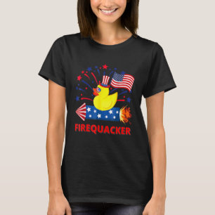 T-shirt 4 juillet Patriotique Patriotique Fir Canard en Ca