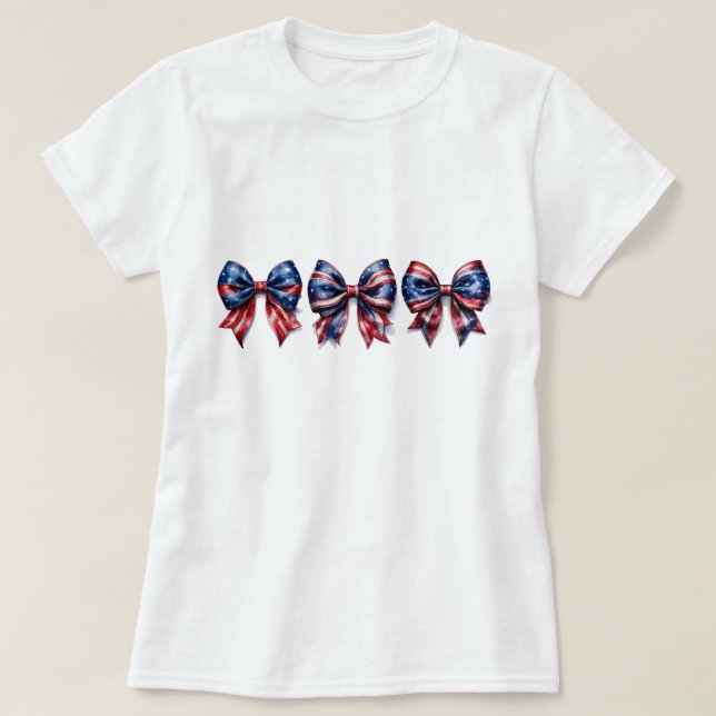 T-Shirt 4 juillet pavillon américain (Design devant)