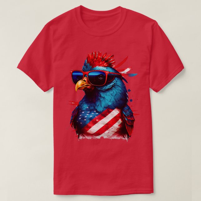 T-shirt 4 juillet poulet 3 (Design devant)