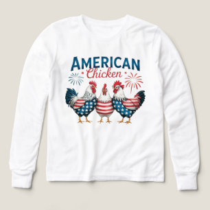 T-Shirt 4 juillet poulet patriotique américain-629