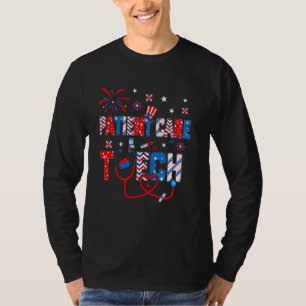 T-shirt 4 juillet Pour Femmes Stéthoscope Soins Patients T