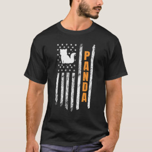 T-shirt 4 juillet Pour Un Panda Rouge Patriotique