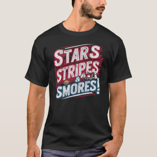 T-shirt 4 juillet Prêt : Étoiles, rayures et S'mores