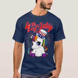 T-shirt 4 juillet pullover Unicorn