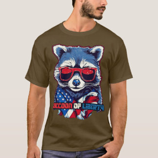 T-shirt 4 juillet Raccoon Raccoon de Liberté 1