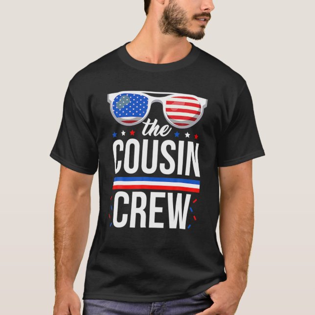 T-shirt 4 juillet Restro Cousin Crew (Devant)