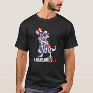 T-shirt 4 juillet Rex Dinosaur Amerisaurus Rex Garçons Enf