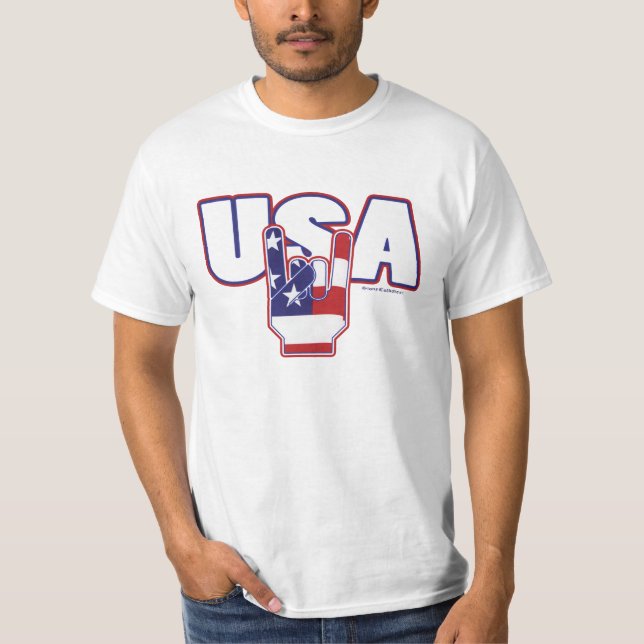 T-shirt 4 juillet ROCHES des Etats-Unis blanches (Devant)