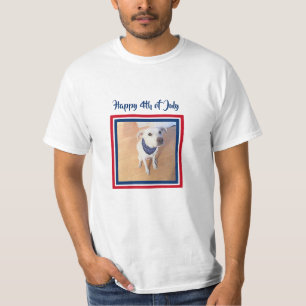 T-shirt 4 juillet rouge, blanc, bleu mignon Chien chiot bl