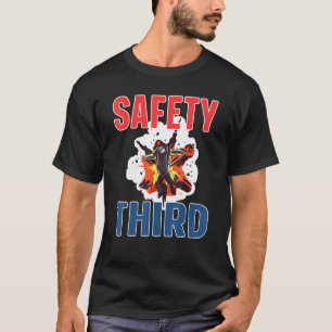 T-shirt 4 juillet Sécurité des feux d'artifice patriotique