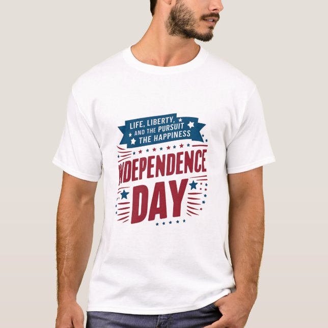 T-shirt 4 juillet spécial, Fête de l'Indépendance des USA (Devant)