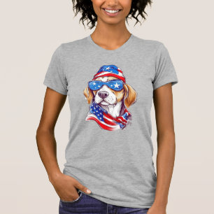 T-shirt 4 juillet Sublimation de chien-66361
