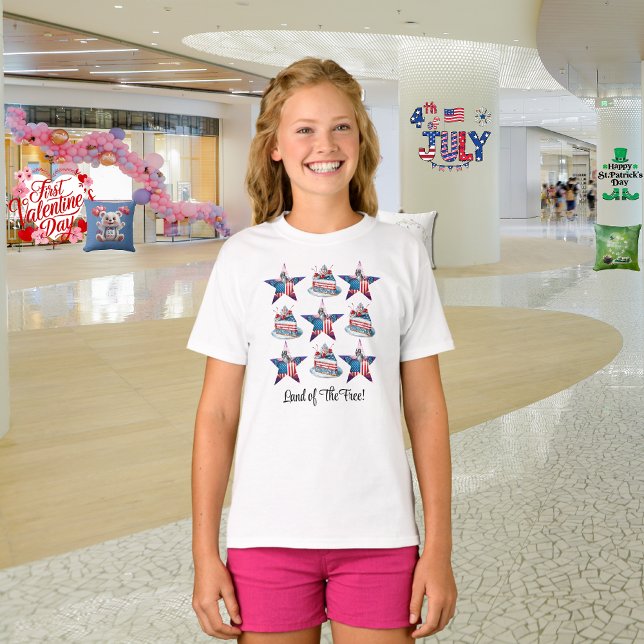 T-Shirt "4 juillet "Terre de liberté" (Créateur téléchargé)