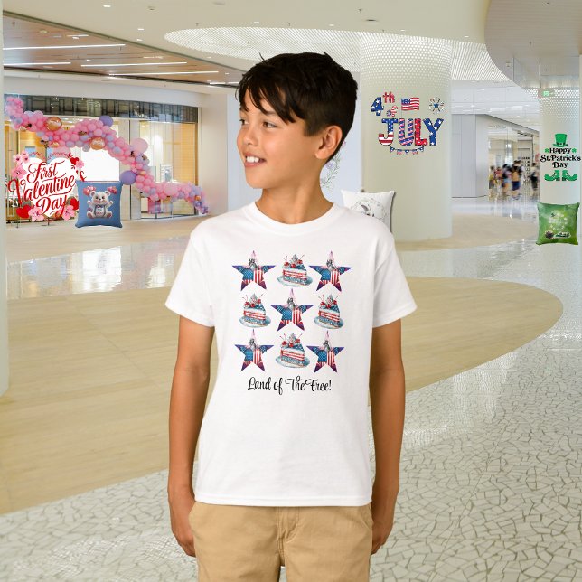 T-Shirt "4 juillet "Terre de liberté" (Créateur téléchargé)
