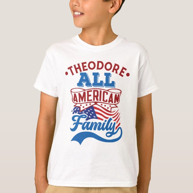 T-shirt 4 juillet Toute la famille américaine correspondan (Devant)
