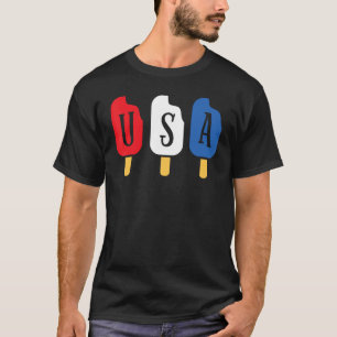 T-shirt 4 juillet U S A Ice Cream Patriotique