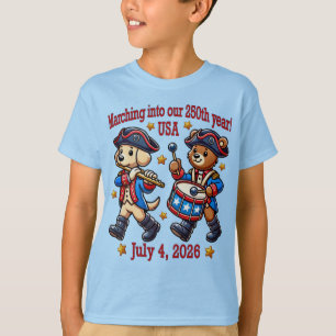 T-shirt 4 juillet USA 250e anniversaire Semiquincentenaire
