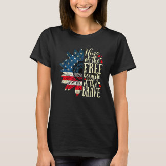 T-shirt 4 juillet USA Drapeau Accueil De La Liberté À Caus